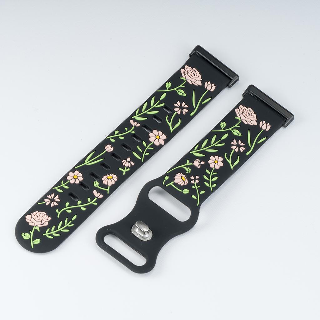 Pasek z grawerowanym wzorem kwiatowym do Huawei Watch Fit 4Pro 4 fit 3 Silikonowy Sportowy Smartwatch do Huawei Watch Fit 2 1 Bransoletka Pasek do zegarka