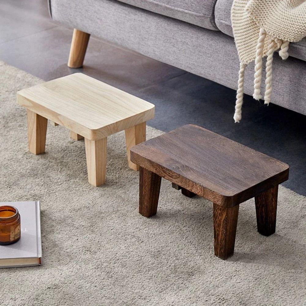Japanese-style Small Stool Solid Wood Home Low Stool Coffee Table Shoe-changing Stools Indoor