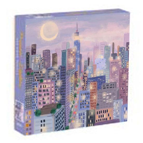 500Pcs/Set Christmas Jigsaw Puzzle Four Seasons Cityscape Animal Puzzle Challenge Game Educational Puzzle Toy Holiday Party Family Activity Decoration