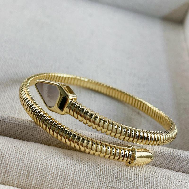 Versatile Zirconia Serpent Open Bracelet - Stylish & Elegant Hand Jewelry for Daily Wear