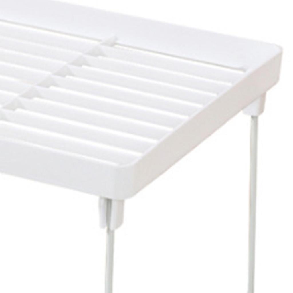 Kitchen Stacking Shelf Plastic and Metal Multifunctional Stackable Kitchen Counter Shelf Organizer