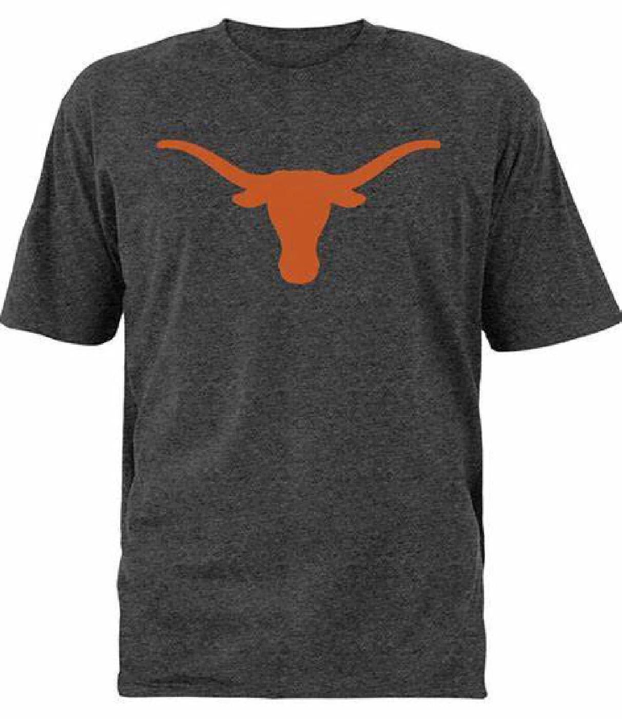 Texas Longhorns Men s Charcoal Silhouette Short Sleeve T shirt (Small) S