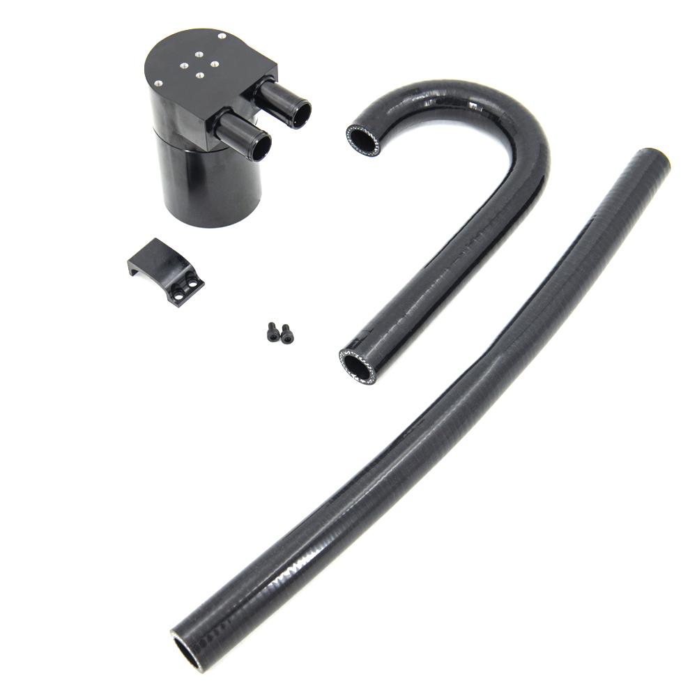 Black Aluminum Alloy Reservior Oil Catch Can Tank with Radiator Hose for BMW N54 335i 135i E90 E92 E82 2006-2010