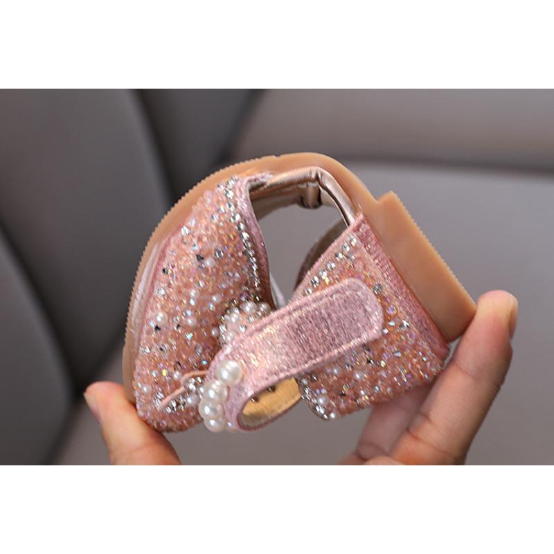 Summer Ladylike New Style Girls' Princess Baby Student Bowknot Small/medium/large Children's Performance Dance Flat Shoes