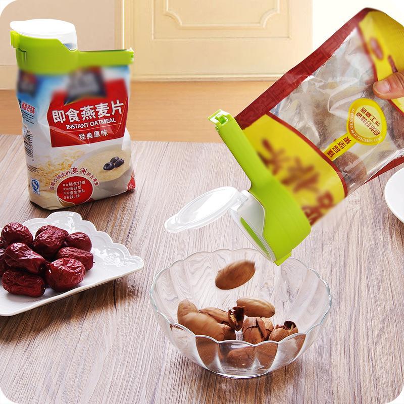 1-4 Pezzi Clip per Sacchetti per Alimenti Conservazione Alimenti Clip Sigillanti con Beccuccio Versatore Clip per Sacchetti Patatine da Cucina Tappo di Plastica Clip Sigillante Conservazione Cucina