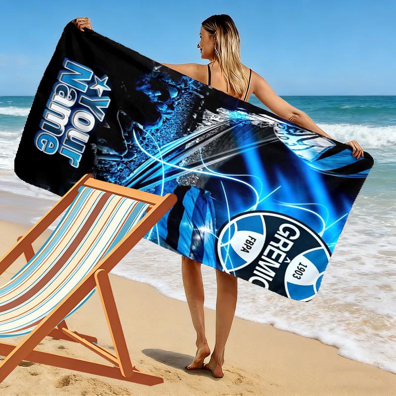 Name Custom Gremio-RS Logo Print Beach Towel, Large Soft Quick Dry Towel for Beach Camping Swimming