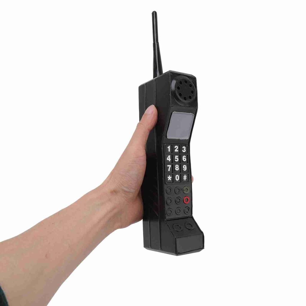 Zk20 Retro Brick Cell Phone Ornament Vintage Cellular Phone Model Simulation Photographic Props Stylized Ornaments Black