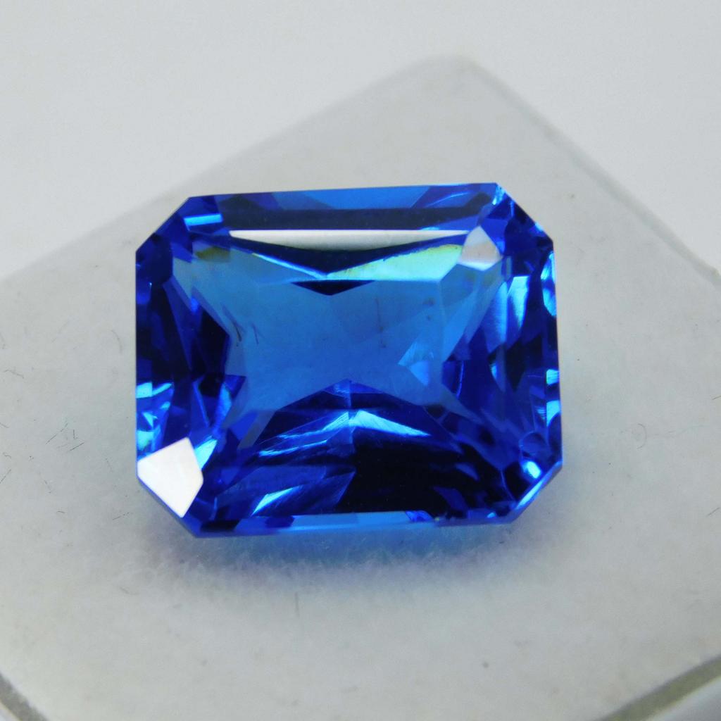 CERTIFIED Fine Looking 10.75 Ct Natural Blue Sapphire Loose Gemstone Emerald Cut A-2829