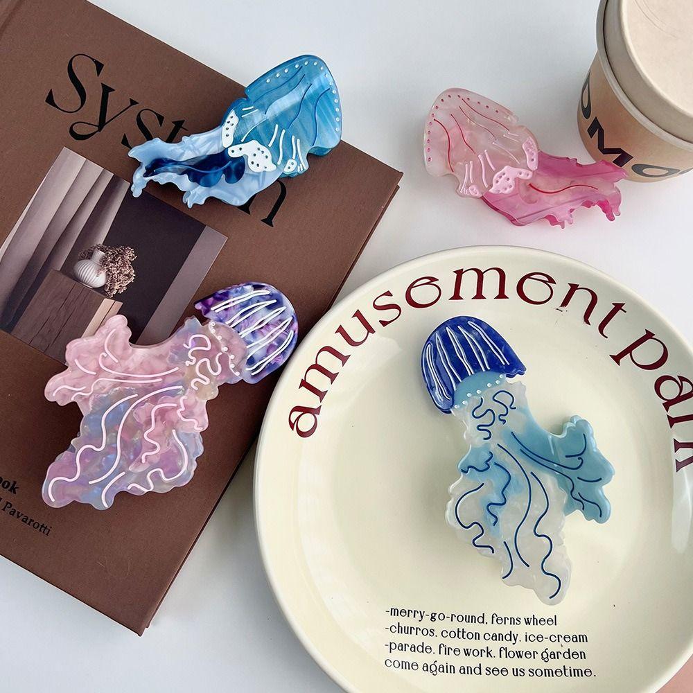 Korean Style Cartoon Animal Hair Clip Sweet Cute Shark Clip Lovely Jellyfish Hair Claw  Headdress