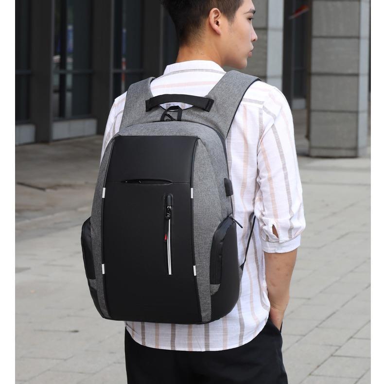 Commuter Backpack Business Casual Short Distance Hand Raises Poor Computer Men's Large Capacity Anti-theft USB Backpack