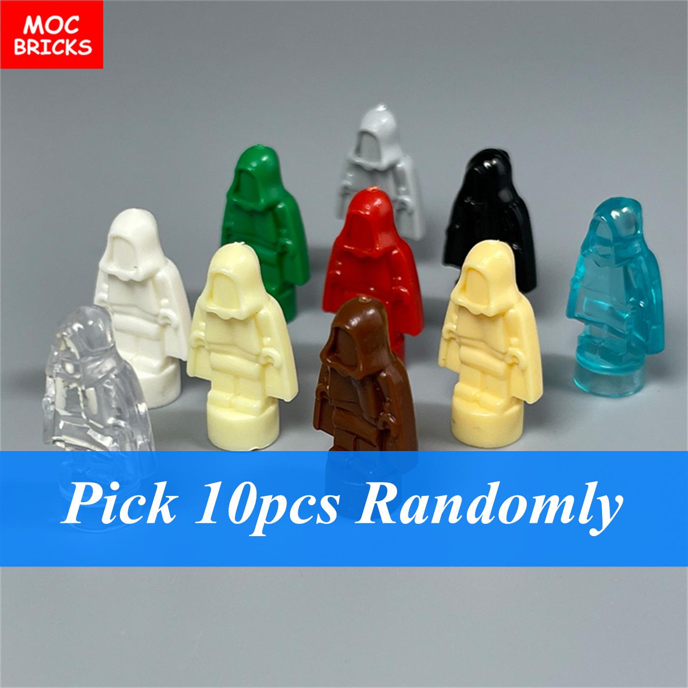 10 Stück/Los MOC Steine Figur 16478 1,8 cm Mini Statue Kapuze Leere Blöcke Individuell Unbedruckte Puppen Kinderspielzeug