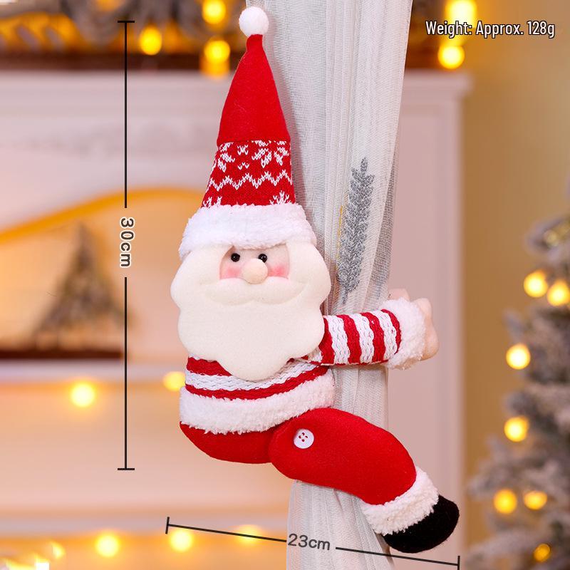 Kreative Weihnachts-Raffhalter: Schneemann & Alter Mann Cartoon Ornamente