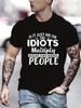 Summer Mens T-shirt Fashion Short Sleeve Men's 3D Letter Print Loose Large Casual Round Neck Short Sleeve T-shirt