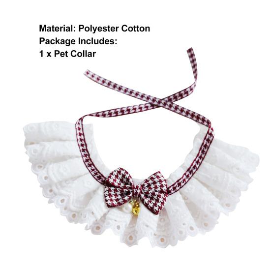 Pet Collar Lace Edge Decorating Fashion Pet Bibs Scarf Handcrafted Wreath Accessories for Outside
