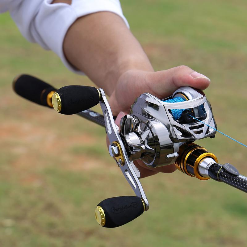 Fishing Reels and Rods Combos Carbon Fiber Fishing Poles with Baitcasting Fishing Reels Bass Fishing