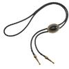 Elegant Leather String Necklace Adjustable Bolo Tie Design High-Quality Gold Clasp Formal Outfit Enhancer For Men Women