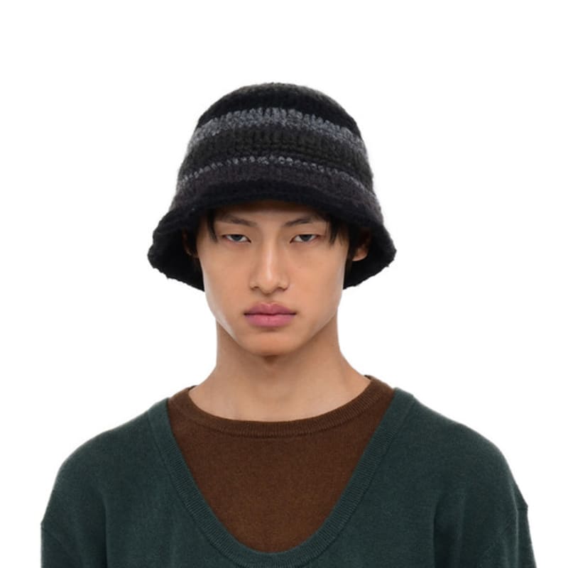 

Velsey Ручная вилка Вязаная шапка [ЧЕРНЫЙ СЕРЫЙ] BLACK GREY