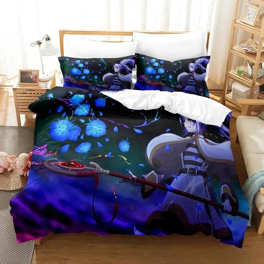 3D Print Anime Frieren Bedding CollectionDuvet Cover Comforter Bed Collection Quilt Cover PillowcaseKing Queen Twin Size Boys Girls Adultse
