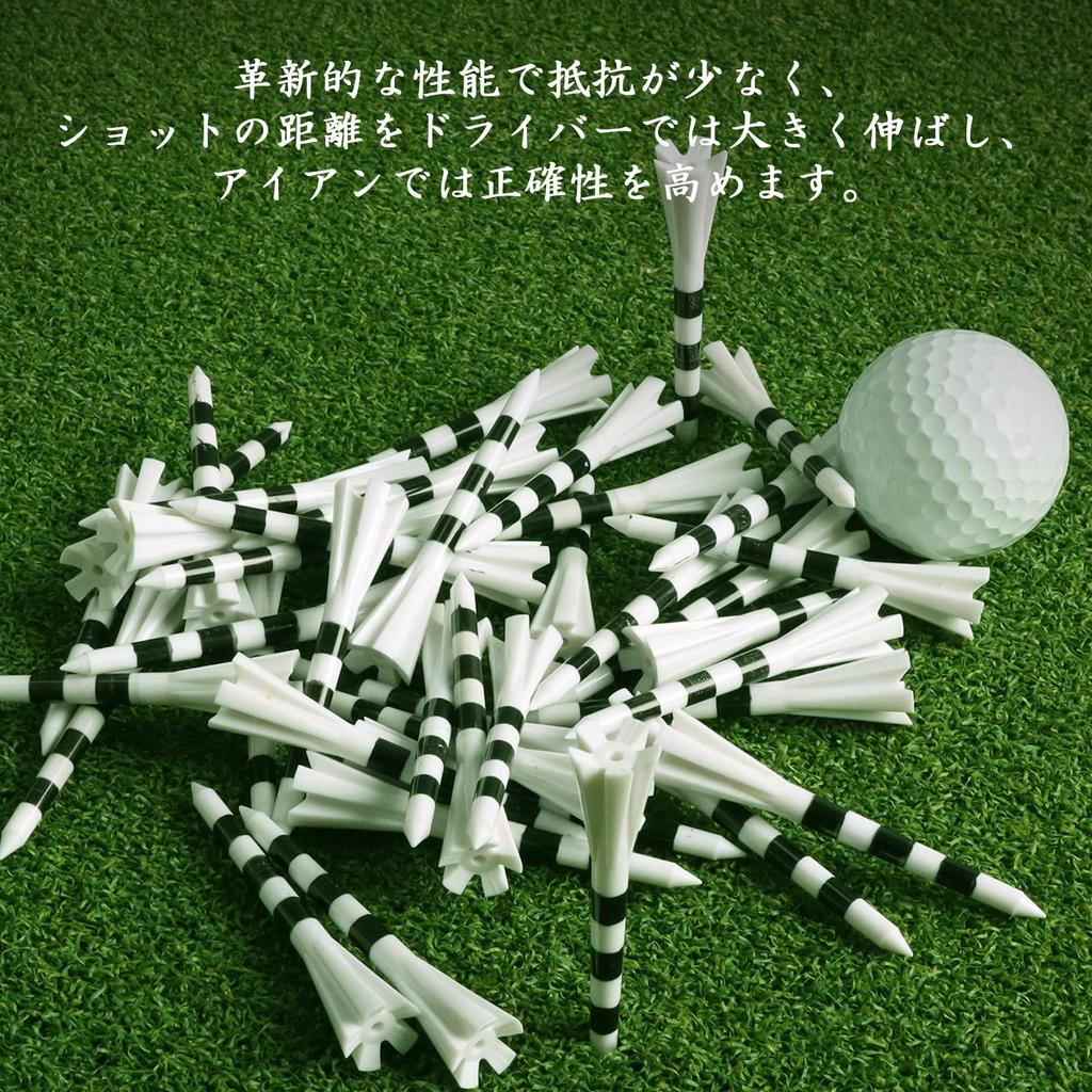 Golf Plastic Long Tees with Measurement 70mm 83mm Sizes Pieces Large Easy to Durable Golf Equipment for Practice Play Tees, Tees, Markings, & (2
