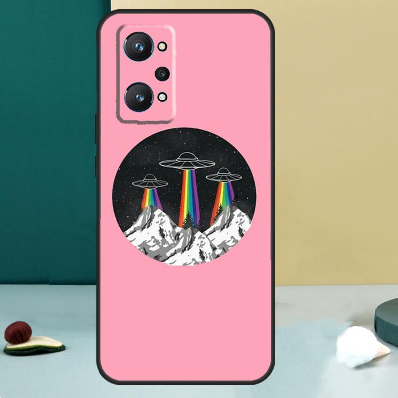 Aesthetic Alien For Realme GT 6T 5 6 GT 7 Pro C67 C75 C61 C55 C53 C51 C21Y C25S 10 11 12 13 14 Pro Plus Case