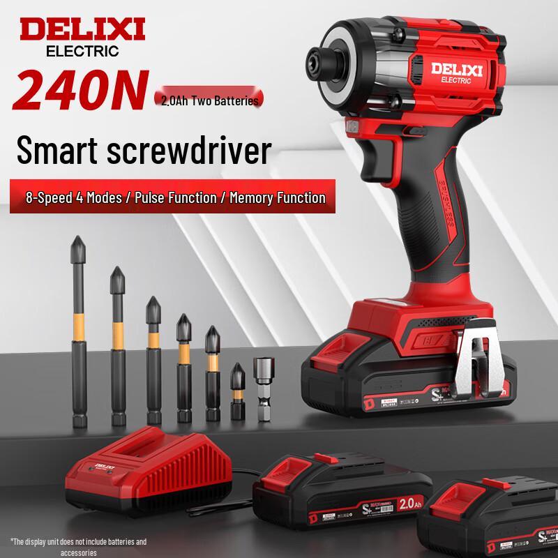 DELIXI Electric Brushless Cordless Impact Driver Drill CN plug (adapter included)