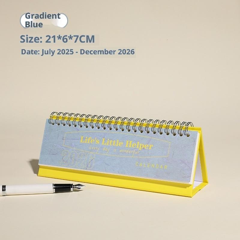 2026 Minimalist Mini English Desk Calendar Planner Office Desktop Ornament
