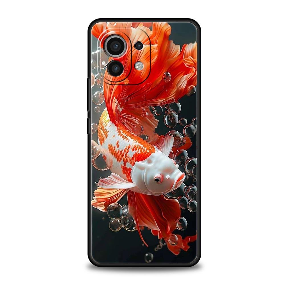 Goldfish Swimming Phone Case Cover for Xiaomi Mi 17 Pro Max 15 14 13 12 11 Ultra 15T 14T 13T 12T 11T Pro Lite Soft TPU Shell Bag