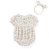 Fashion Sweet Baby Girls Bodysuit +Headband Soft Cute Newborn Girl Clothes