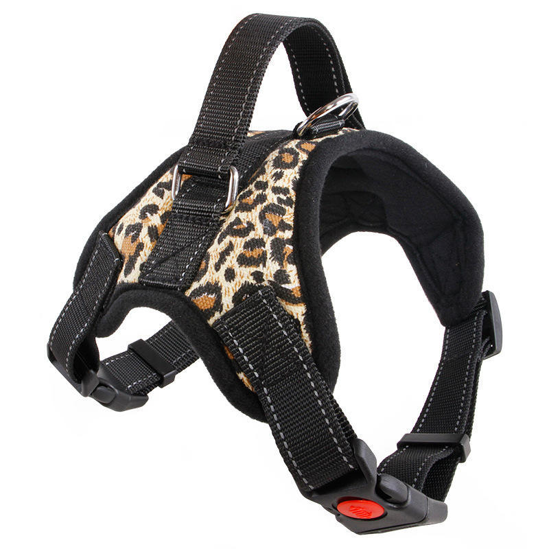 New Pets Dog Harness Vest Reflective Tape Breathable Mesh Pet Dogs Leash Harness S/M/L/XL Dog Collar Accessories Dropship