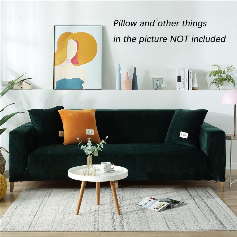 Premium Samt Elastischer Sofabezug Für 1-3 Sitzer Universal Und Weicher Schutz