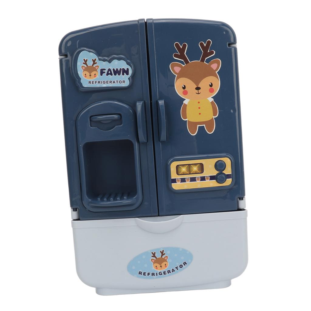 Puppenhaus Kühlschrank Spielzeug Intelligenter Doppeltür Miniatur Stimulation Puppenhaus Kühlschrank für