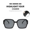 4pcs Sets New Style Square Personalized Sun Glasses Women Outdoor Fashion Sunglasses Retro Mesh Leg Gradient Glasses UV400