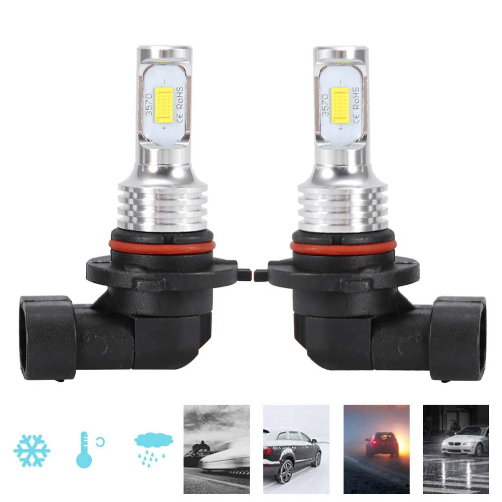 H10 9145 Fog Light 80 8000K White LED Fog Light Highlight Universal Replacement Bulbs, 2-Pack, Bulbs, 12-24V