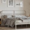 VidaXL White Metal Headboard 180 Cm, Metal Headboard, High Headboard, Headboard for Double Bed, Headboard 376685