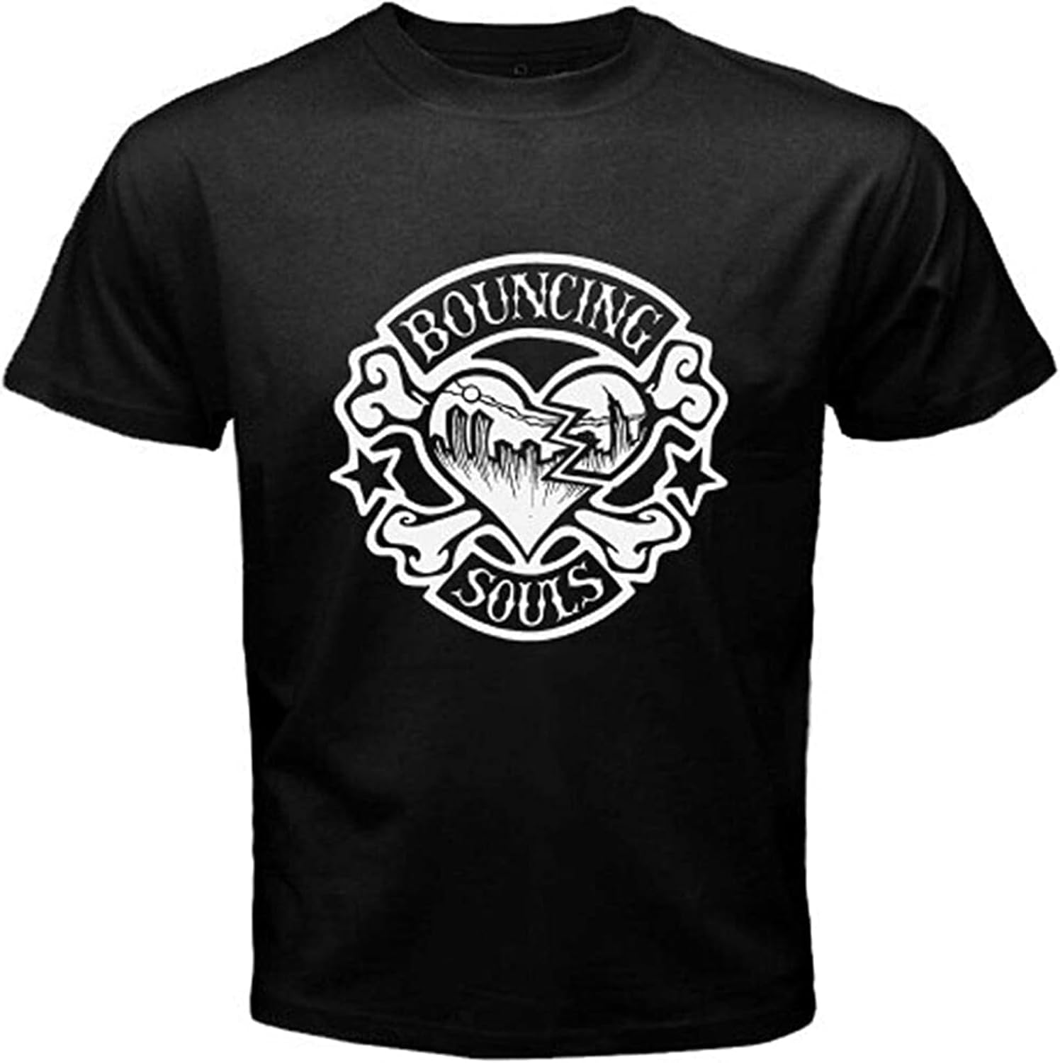 Bouncing Souls Rocker Heart Men s T Shirt Black XL чёрный