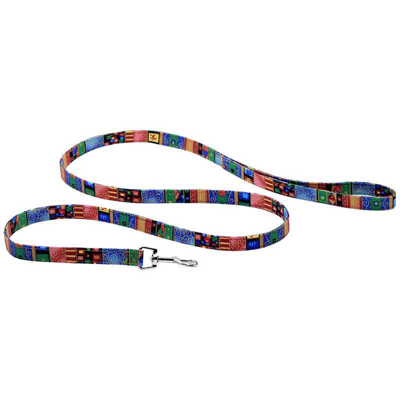 Pet Supplies Manufacturer Dog Printed Engraved Bohemian Vintage Cotton Eco-friendly Cat Necklace Collar Walking Accessories