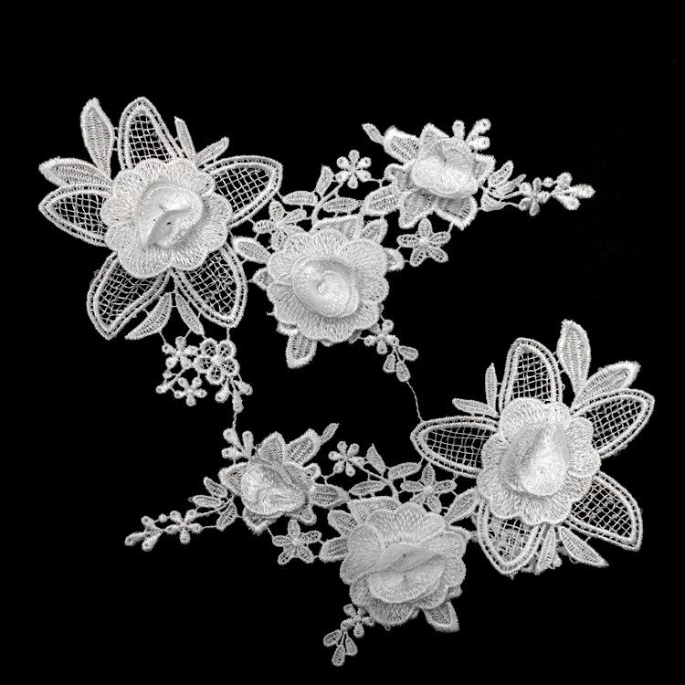 Water Soluble Lace, Embroidery, Three-Dimensional Embroidery Pair, Polyester Light Silk, Hollow Diy Lace Accessories, Decal Floating Flowers
