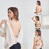 Big halter beautiful back bra U-shaped smooth surface small chest gathering underwear sexy invisible neck bra bra bra women