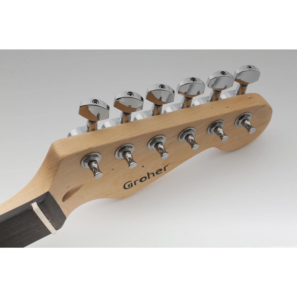 Musiclily Pro Electric Guitar Tuners for Chrome 6-in-line Stratocaster/Telecaster Guitars, Finish.