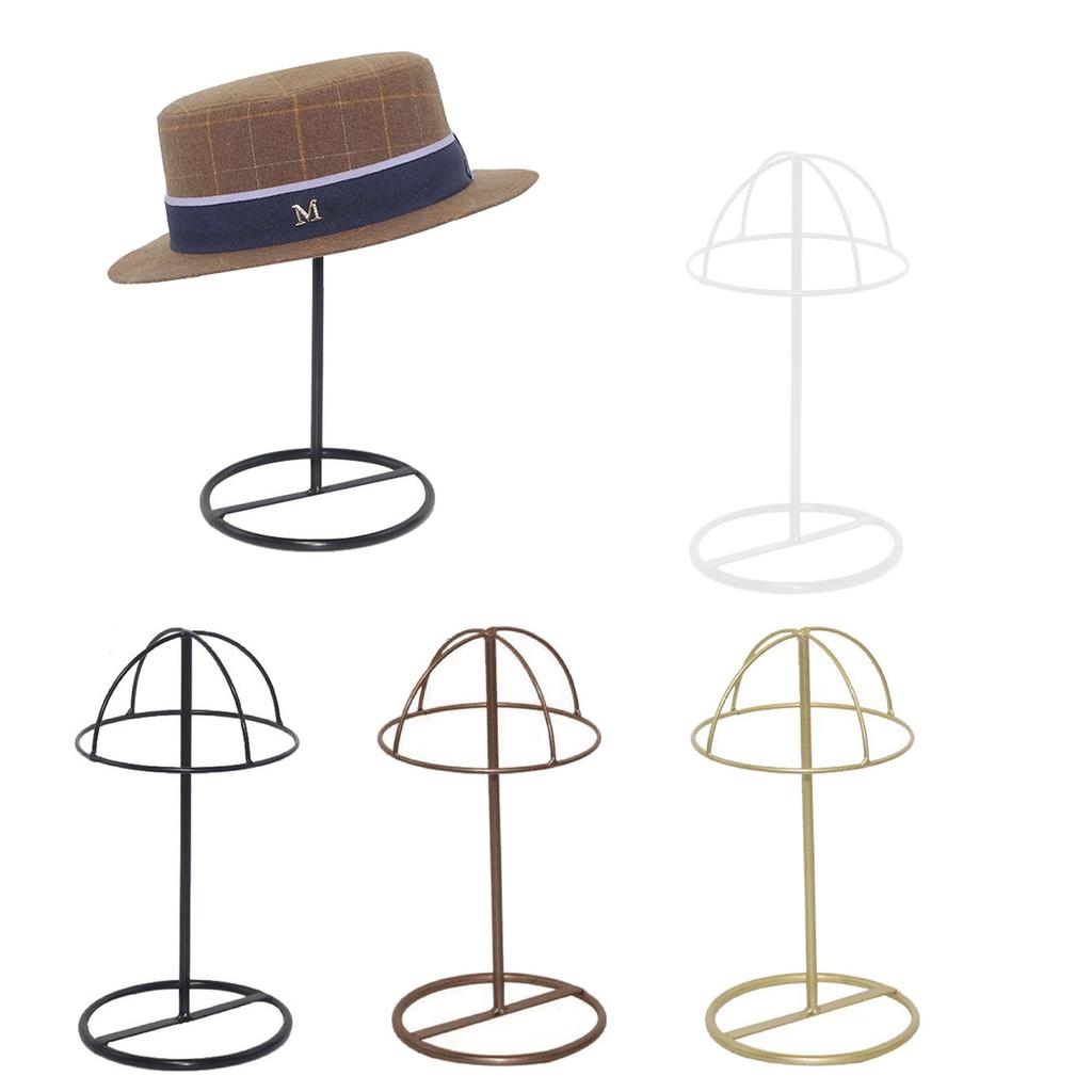 Fashion Hat Stands Modern Wire Metal Freestanding Rack for Cap Veil and Head Accessories Display Holder Durable Use