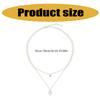 Women Fashion Necklace Elegant Party Jewelry Double Layer Necklace Pearls Chain Necklace Alloy Texture for Party Daily