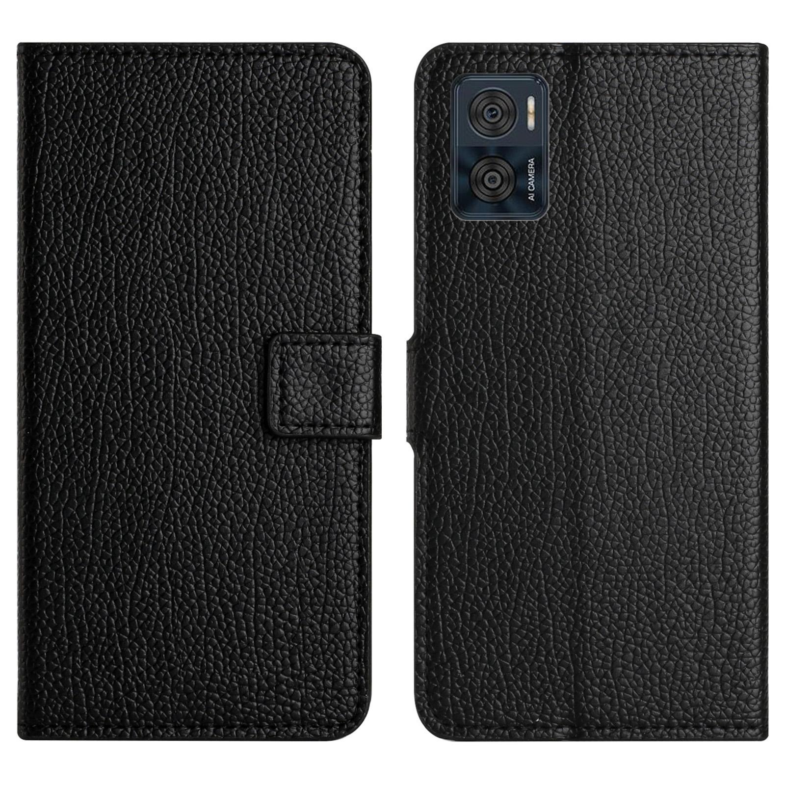 

For Motorola Moto E14 4G/G04 4G/G04s 4G/G24 4G Case PU Leather Wallet Flip Phone Cover Litchi Texture A