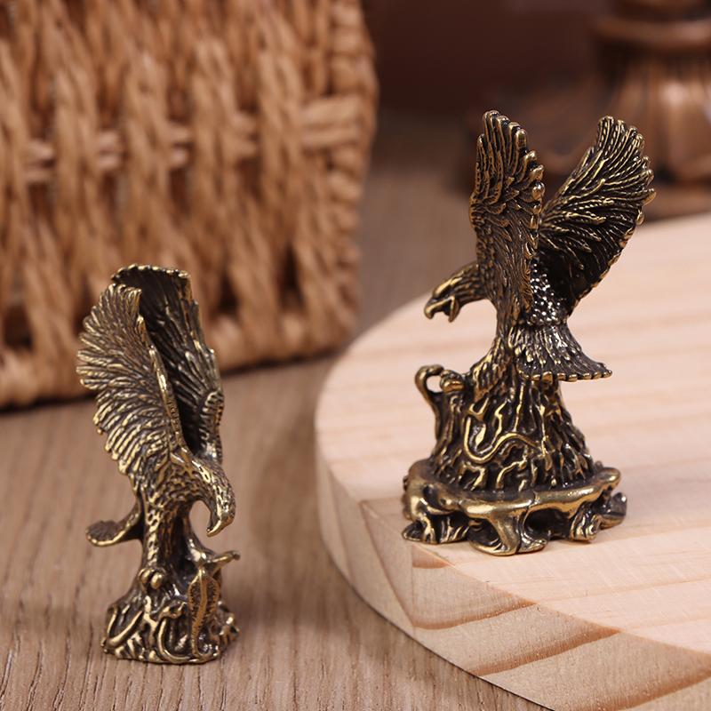 Eagle Ornament Pure Brass Tabletop Exhibition Eagle Small Bronze Ornament Car Decoration Ornament