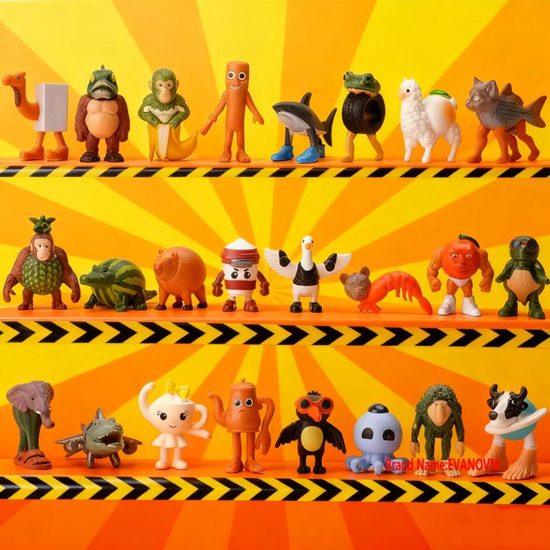 24-96Pcs Italian Brainrot Tung Tung Sahur Figures Doll Tralalero Tralala Bombardino Crocodilo Shimpanzini Bananini Model Toygift