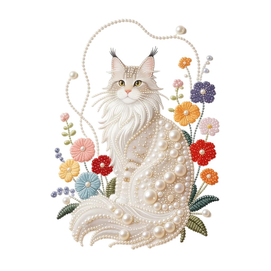 DIY Pearl Painting Kit Cat Design Self Adhesive Diamond Art Craft Kit Creative Handmade Wall Decoration for Living Room Home