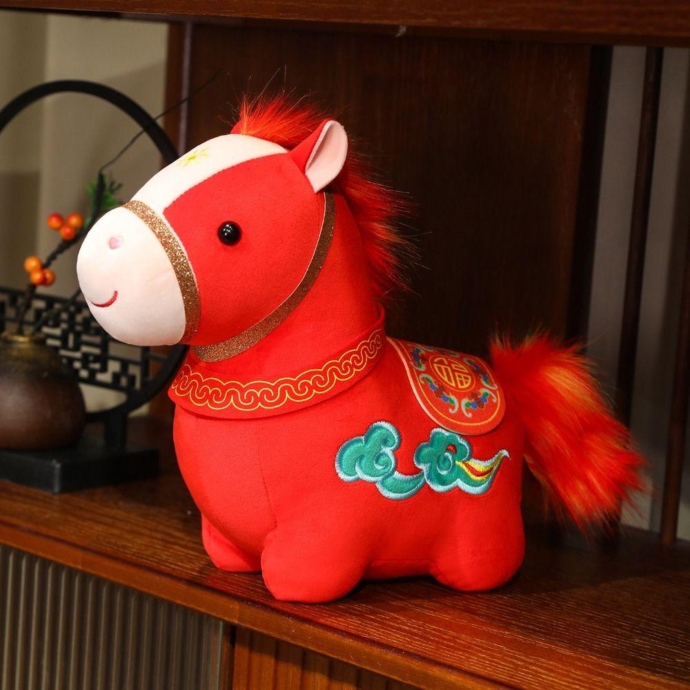 Creative Stuffed Animal Doll Fluffy Zodiac Pony Figurine  Chinese New Year
