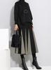 Sueeya Long Elastic Loose Perfect for and Everyday Fall and Winter Women's Skirt, Two-Tone, Waist, Simple, Fit, Figure-Flattering, Stylish, Slimming,