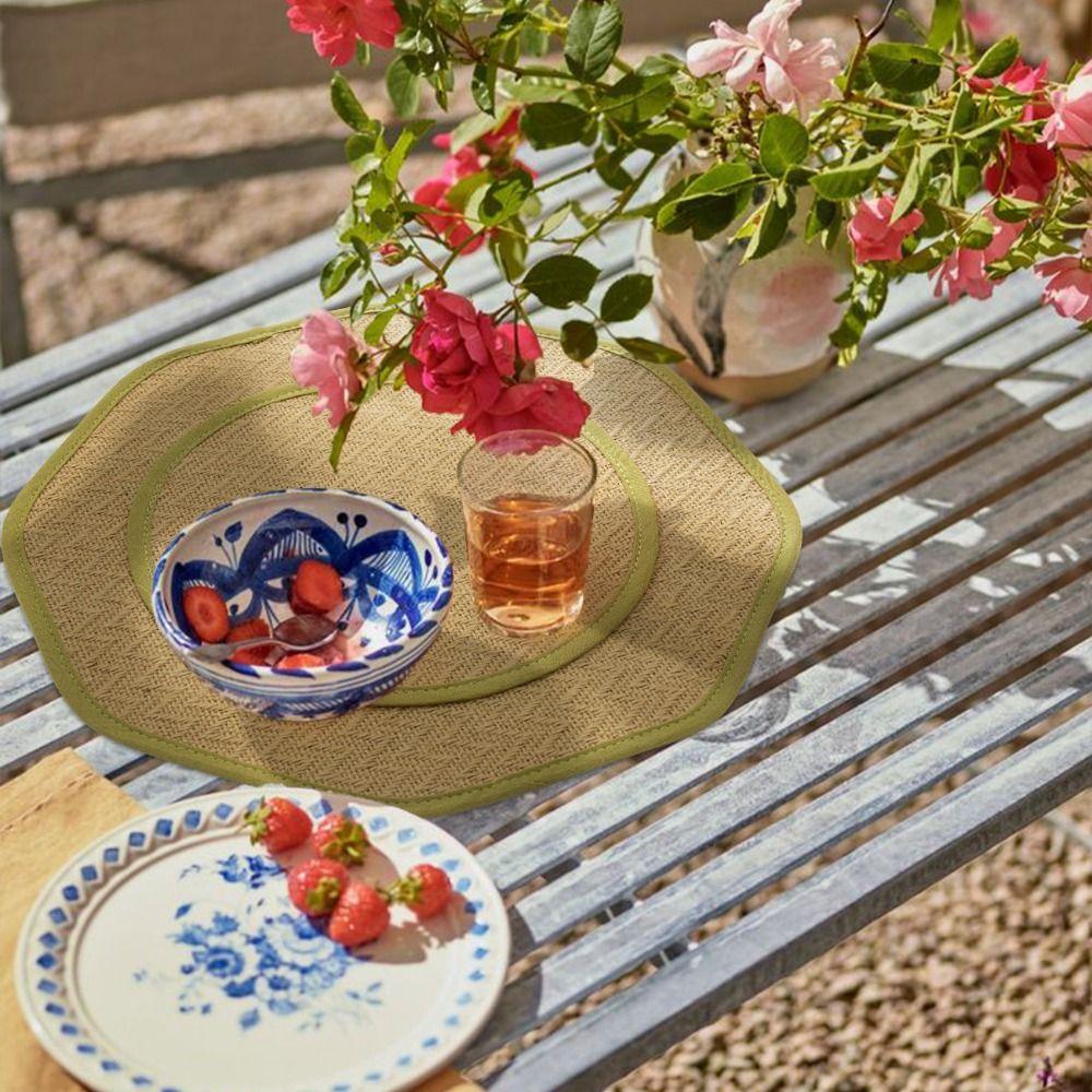 2Pcs Protective Tableware Pads Linen Kitchen Mats Durable Table Placemat  Dining Tables