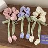 Beautiful Tulip Scrunchie Ponytail Holder Bow Hair Elastic Rubber Band Hair Accessories Temperamental Hair Tie Headwear