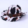 Xiyin Cow Head Mark Cow Pattern Woolen Top Hat Western Cowboy Hat Jazz Hat